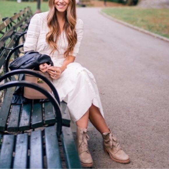 Frye Tan Lace Up Boots - Picture 2 of 12